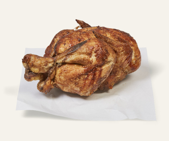 Poulet fermier roti cru